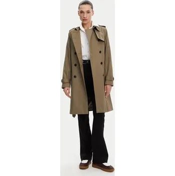 Dámský kabát Tommy Hilfiger Trenčkot WW0WW42133 Khaki Slim Fit 40