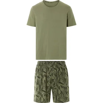 Pánské pyžamo LIVERGY® Pánské pyžamo, s vysokým podílem bavlny (vzorovaná/zelená, S (44/46))