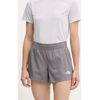 Dámské kraťasy Tréninkové šortky The North Face Flex dámské, šedá barva, high waist, NF0A8BPV0UZ1 90X, vel. S