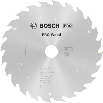 Pilový kotouč BOSCH Pilový kotouč PRO Wood cordless 160x20/15,875x1,5/1,0x24T 2608837676 free_store_pickup