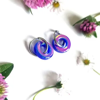 Náušnice SWITCH IT Mystic Kroužek: klasik stříbrný (14 mm) variabilní náušnice