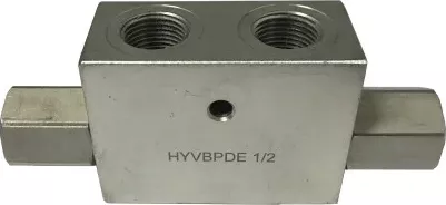 HY VBPDE 1/4L dvojitý hydraulický zámek do potrubí s vnitřními závity G1/4", 20 l/min
