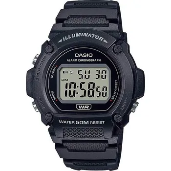 Hodinky PÁNSKÉ HODINKY CASIO W-219H-1A Digitální Černé s černým řemínkem + KRABIČKA