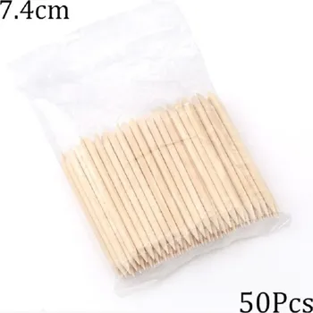 Sada dřívek na odstranění kůžičky a zdobení nehtů pro manikúru | pomůcka, tyčinky - 74 mm - 50 ks