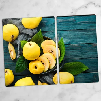 Obraz Dekorativní Skleněné Kuchyňské Desky na Krájení Kyselé Citrony 40x52 a 30x52