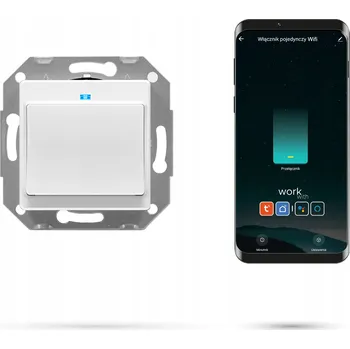 vypínač Jednoduchý vypínač Tuya WiFi Série Frame 1 tlačítko Bílý