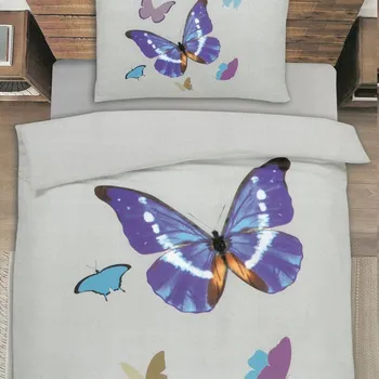 Povlečení Povlečení VARIA BUTTERFLY GREY 140x200 cm