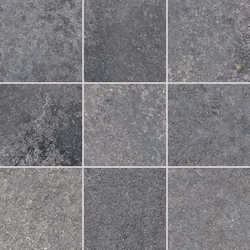 Obklad Shade Slag - dlaždice rektifikovaná 9,8x9,8 tmavě šedá DAK11889