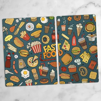 Obraz Skleněné Dekorativní Desky Na Servírování Jednohubek, Rychlého Občerstvení, 40x52 cm a 30x52 cm