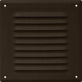 Větrací mřížka VENTILAČNÍ MŘÍŽKA 17x17 KOMÍNOVÁ 8019 C HNĚDÁ MATNÁ