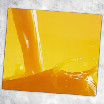 Kuchyňské prkénko Tvrzené skleněné kuchyňské prkénko s dekorativní grafikou - Pomerančový džus 60x52 cm