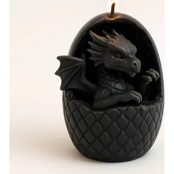 Svíčka Vonná svíčka Dračí vejce | 230 g | Svíčkománie3D | Barva: Černá