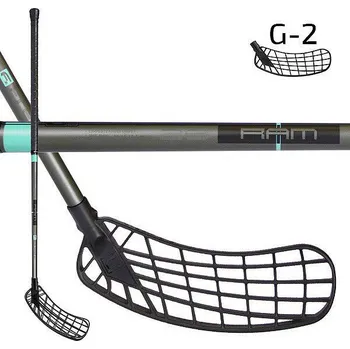 Florbalová hůl Freez Ram 26 antracite-mint round MB vel. 96cm (=107cm) pravá kulatá (pravá ruka dole)