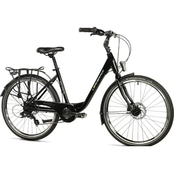 Městské kolo Městské kolo LEADER FOX DOMESTA 26", model 2025-1, barva černá/stříbrná