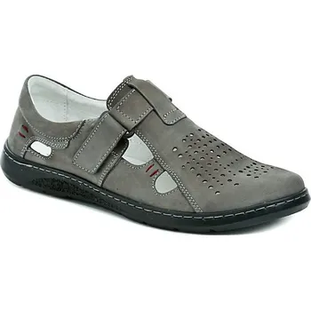 Pánské polobotky Mateos 674 šedé pánské mokasíny EUR 40