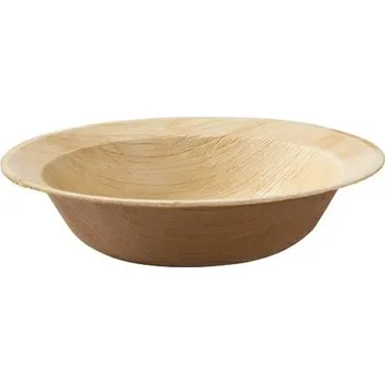Jednorázové nádobí BioNatic Miska na salát z palmového listu Ø140mm 25ks