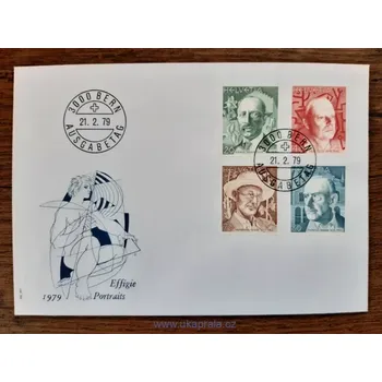 Sběratelství Švýcarsko FDC 1146/9 osobnosti VI, r. 1979