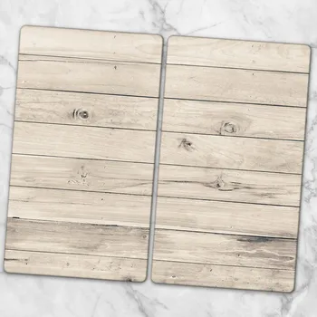 Obraz Multifunkční Dekorativní Skleněné Desky s potiskem Béžové Dřevo 2x30x52