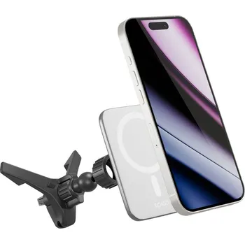 Epico Qi2 Mag+ bezdrátová nabíječka do auta 15W, stříbrná / bílá 9915102100020