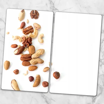 Obraz Sada tvrzených skleněných kuchyňských desek S Potiskem Oříšky 2x30x52