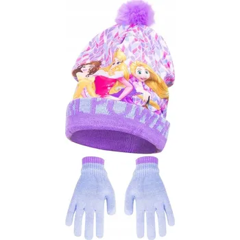 Čepice KupMa Princess II fialová čepice a rukavice - velikost 54