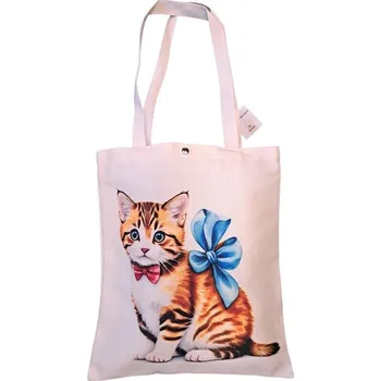 Nákupní taška Malfini Látková taška Shopping Bag Kočka s mašlí