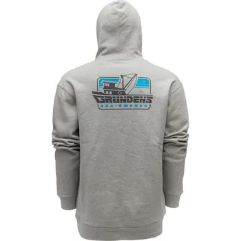 Rybářské oblečení Mikina Grundéns Displacement DWR Hoodie Commercial Boat Athletic Heather Velikost XL
