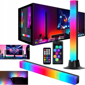 LED páska SADA LED SLOUPOVÝCH SVĚTEL MULTICOLOR BAR SET 2 x LED LAMPA RGB LIGHT BAR