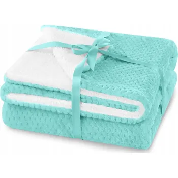 Prostěradlo Pled AmeliaHome polyester 220 cm x 240 cm modrý