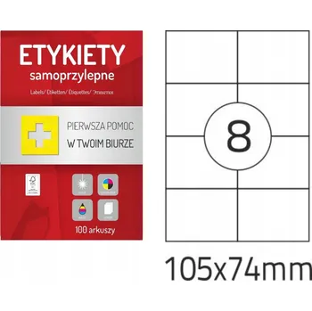 Samolepící etiketa Samolepicí štítky Dalpo EYA-1A-A04ML bílé 105x74 mm 800 kusů