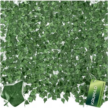 umělá květina UMĚLÝ BŘEČŤAN NA STĚNU BALKON GIRLANDA UMĚLÉ LISTY x12 ks 27 M