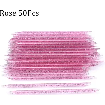 Opakovaně použitelný oboustranný pusher pro péči o nehty | odstraňovač kůžičky, kosmetický nástroj - Růže 50 ks