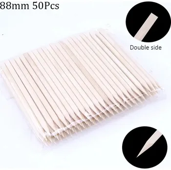 Sada dřívek na odstranění kůžičky a zdobení nehtů pro manikúru | pomůcka, tyčinky - 88 mm - 50 ks