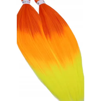 Syntetické vlasy Kanekalon 2 culíky 70 cm ombre copánky PRE-STRECHED