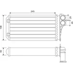 Výměník tepla, vnitřní vytápění VALEO 812221