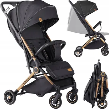 Kočárek Sportovní kočárek TULANO Milan 35 černý zlatý, skládací, 5,5 kg, 4 kola