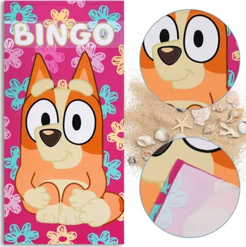 Bluey Bingo RYCHLESCHNOUCÍ Plážová osuška, pro děti MIKROVLÁKNO 70x140cm
