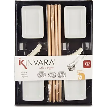 Sada nádobí Kinvara Set na sushi bílý 12ks