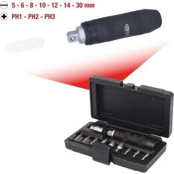 Gola hlavice KS Tools Souprava ručních příklepových šroubováků 1/2", 11dílná 515.1003