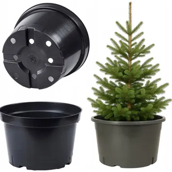 Květináč KVĚTINÁČ KULATÝ NÍZKÝ PRODUKČNÍ PLASTOVÝ PRO ROZSADY SAZENICE VELKÝ 20L