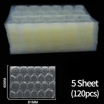 Umělé nehty Gelové lepidlo pro nalepovací nehty bez nepořádku | lepidlo, samolepky - Zlato 120 ks