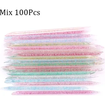 Opakovaně použitelný oboustranný pusher pro péči o nehty | odstraňovač kůžičky, kosmetický nástroj - Smíchejte 100 ks