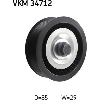 Vratná/vodicí kladka, klínový žebrový řemen SKF VKM 34712