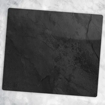 Obraz Dekorativní kuchyňská deska z Tvrzené Sklo na krájení Černý Kámen 60x52