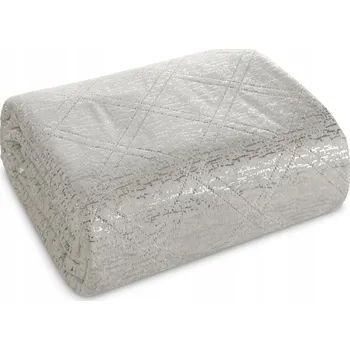 Přehoz na lůžko Přehoz na postel Eurofirany polyester 200 cm x 220 cm stříbrný