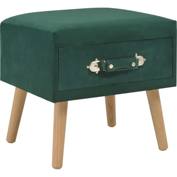 Noční stolek vidaXL Noční stolek zelený 40 x 35 x 40 cm samet