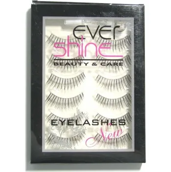 Péče o řasy a obočí Umělé Řasy na Pásku Hedvábné Černé SADA 6 PÁRŮ + LEPIDLO F-20