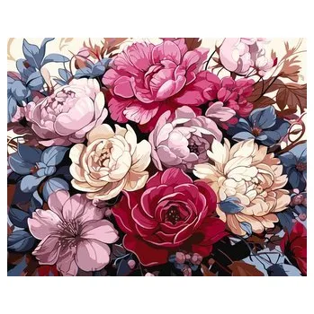 Set školních potřeb Malowanie po numerach - Luksusowy bukiet 40x50cm