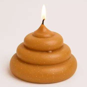 Žertovný předmět Vonná svíčka Bobek | 40 g | Svíčkománie3D | Barva: Hnědá