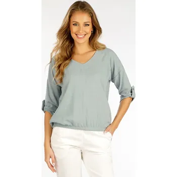 Dámské tričko Dámská halenka LITEX s krátkým rukávem modrá Barva: 612, Velikost: L